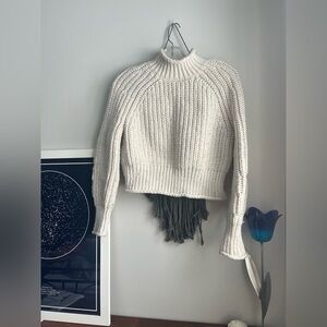 H&M Women's Cream Turtleneck Sweater